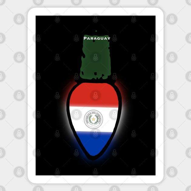 Paraguay Flag Christmas Light Sticker by SoLunAgua